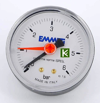 Манометр акс. 63/6(1/4" 6 бар) EMMETI